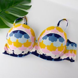 Boden Bikini Top Padded Underwire Swimsuit Retro